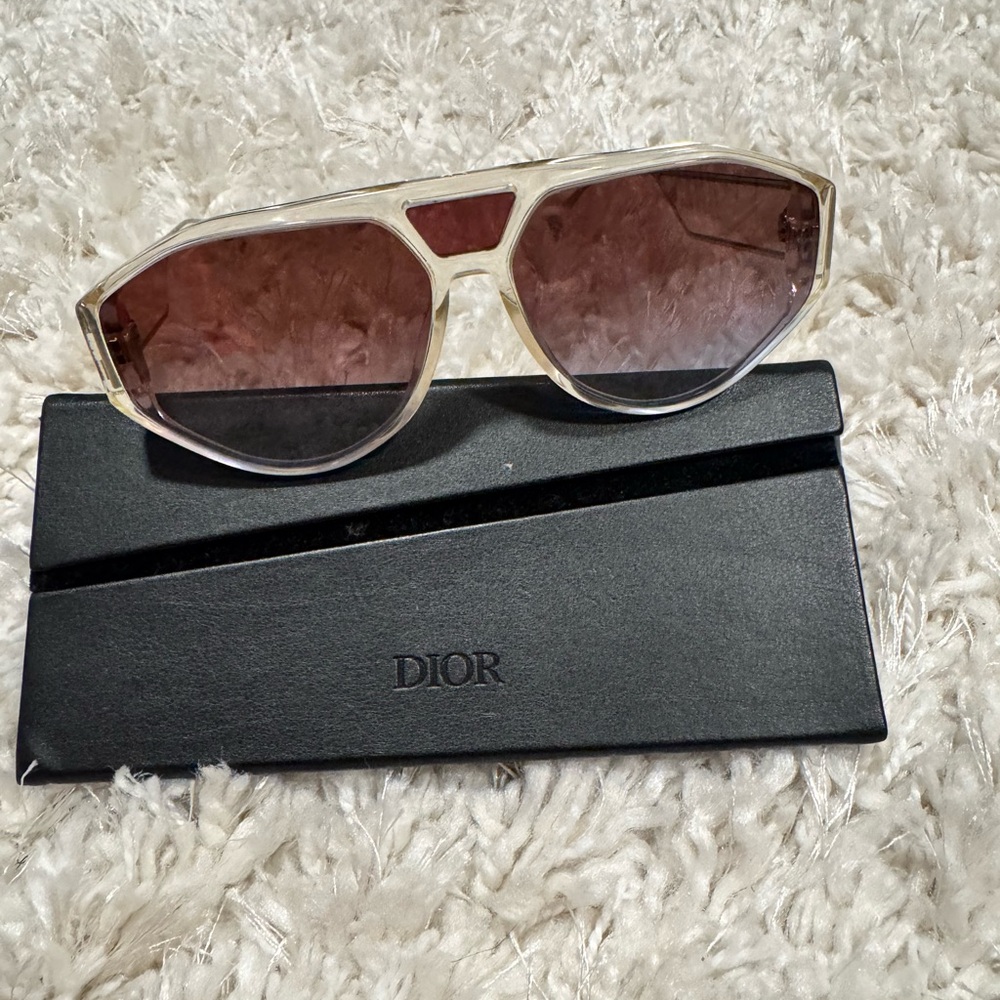 Dior Sunglasses with Rose-Tinted Lenses